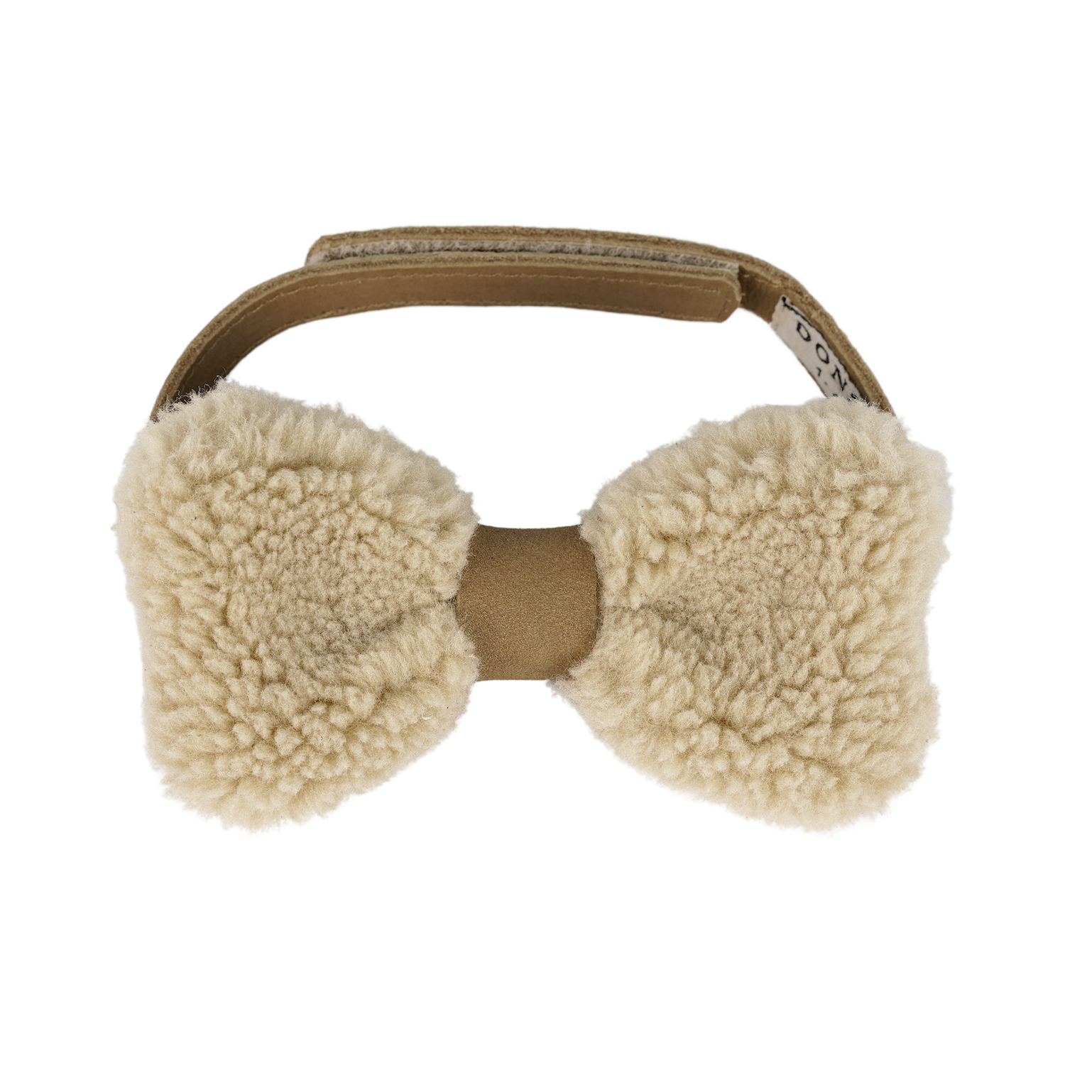 Donsje furro bow tie beige voorkant