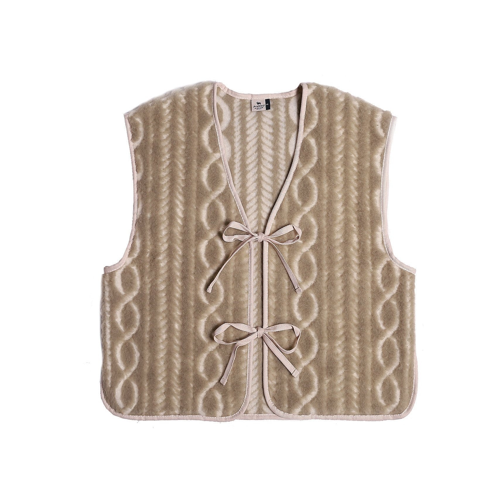 Alwero gilet vero pistaccio flatlay