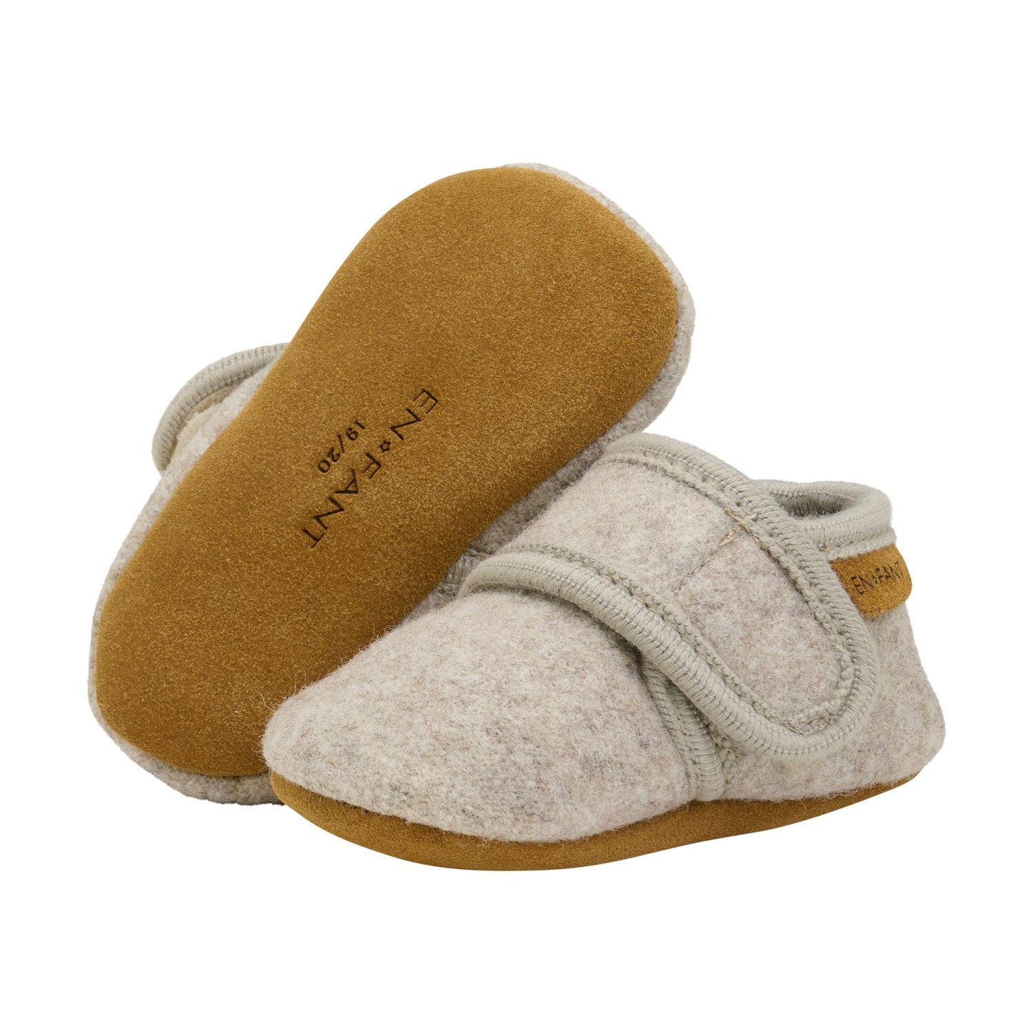 Babyslofjes wool sand melange Enfant
