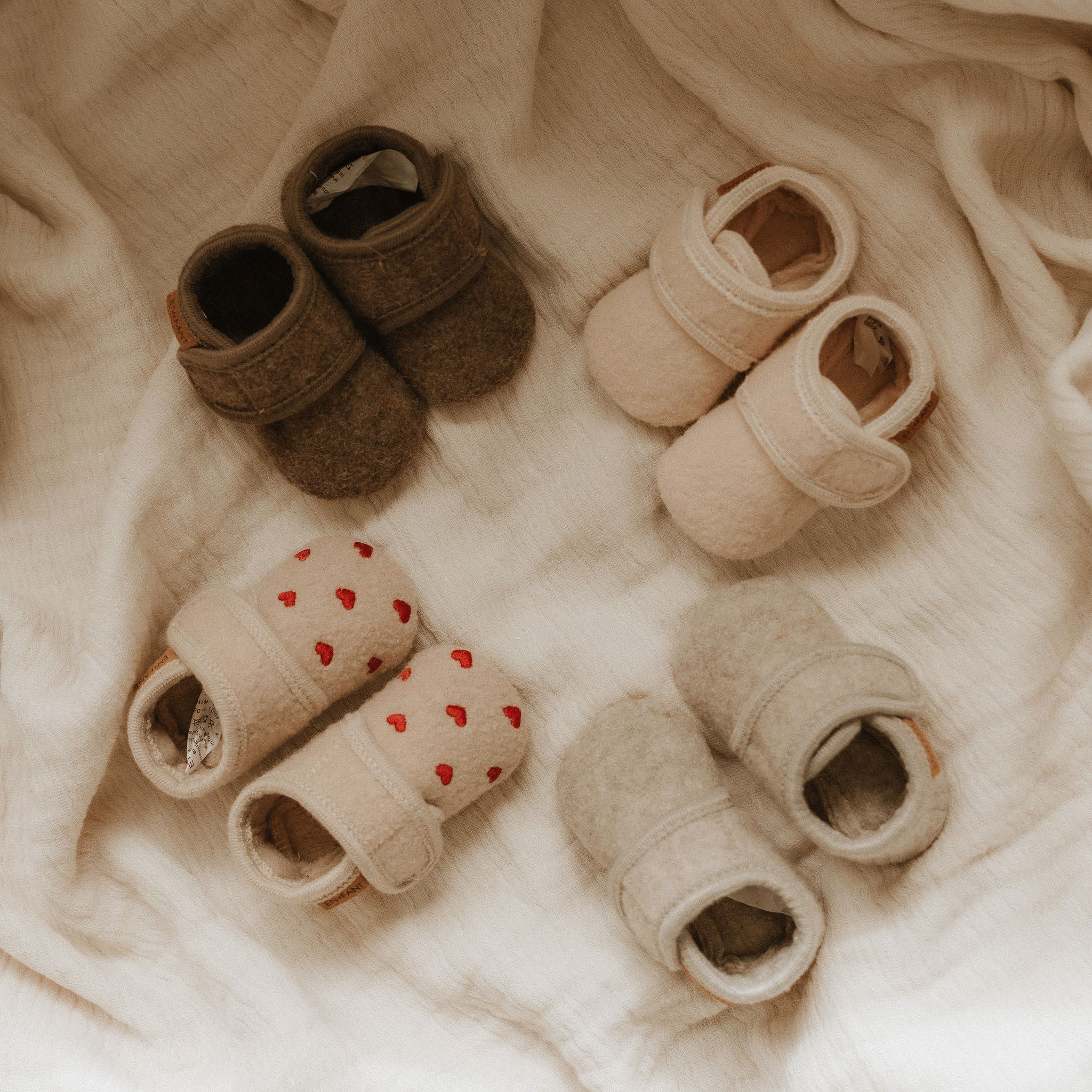 Babyslofjes wool bruin