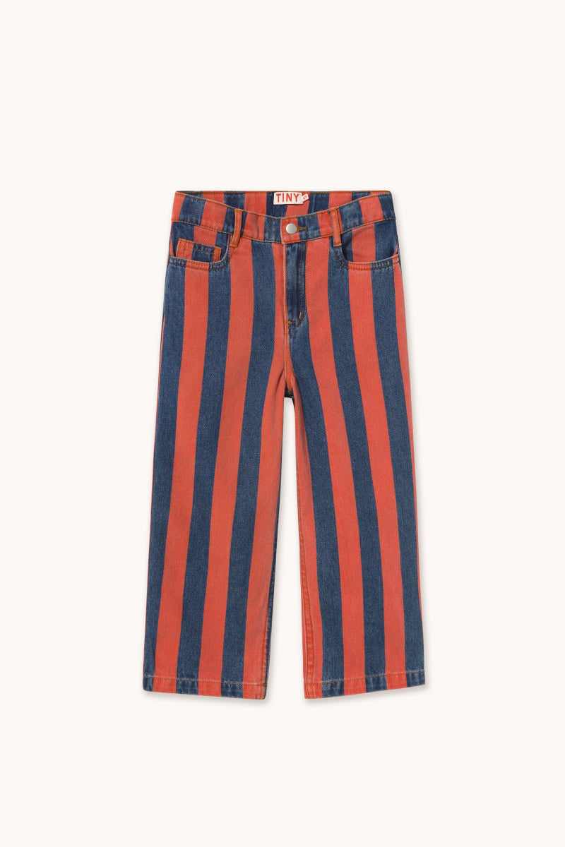 Broek strepen denim