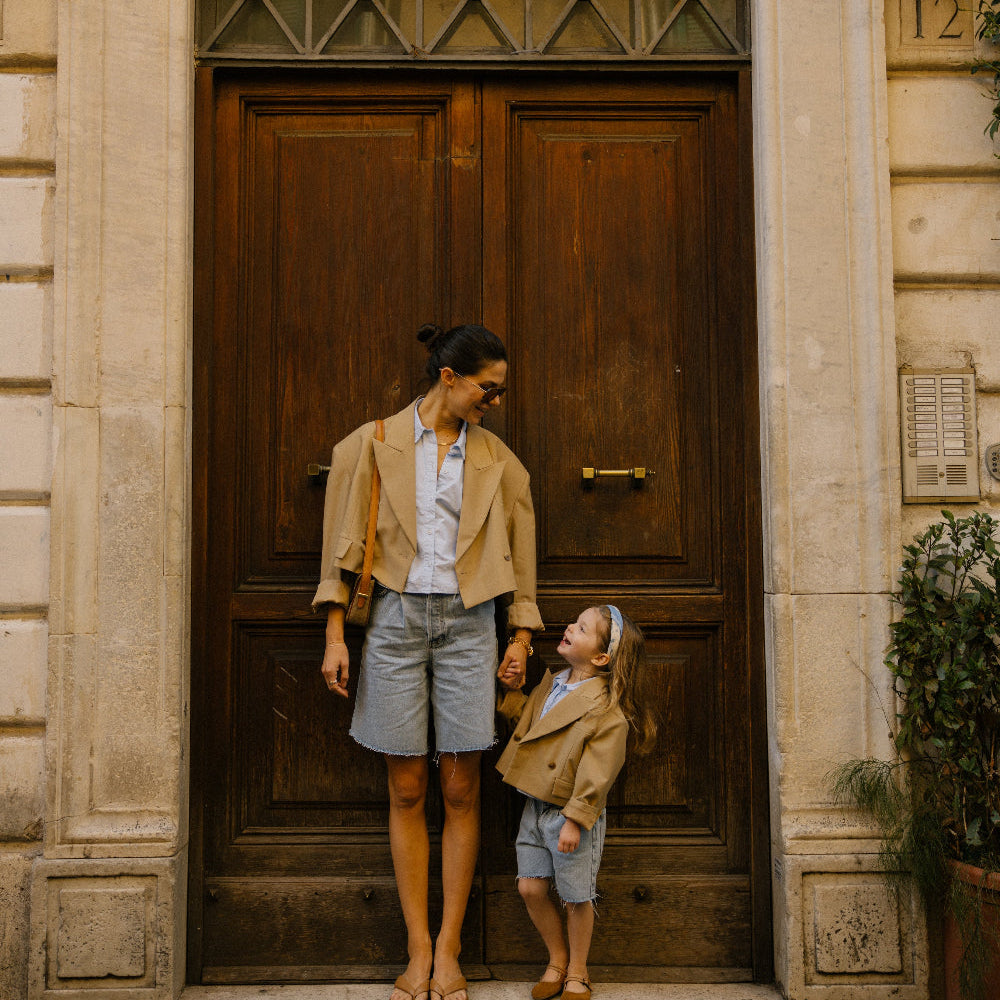 Short blauw kids