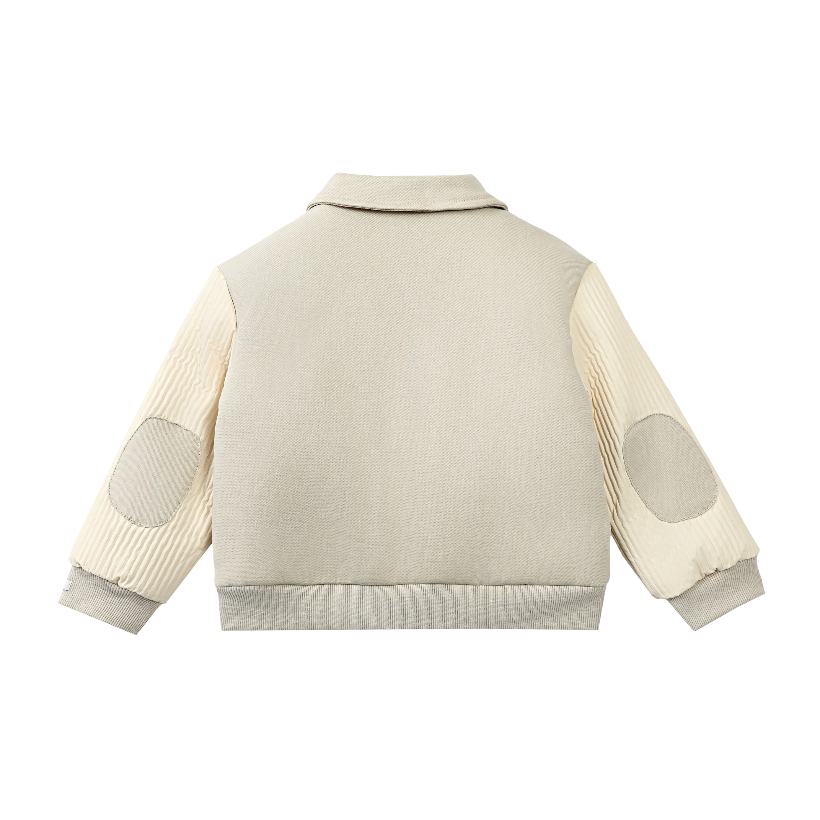 Donsje jacket bear biscotti aan bij baby achterkant