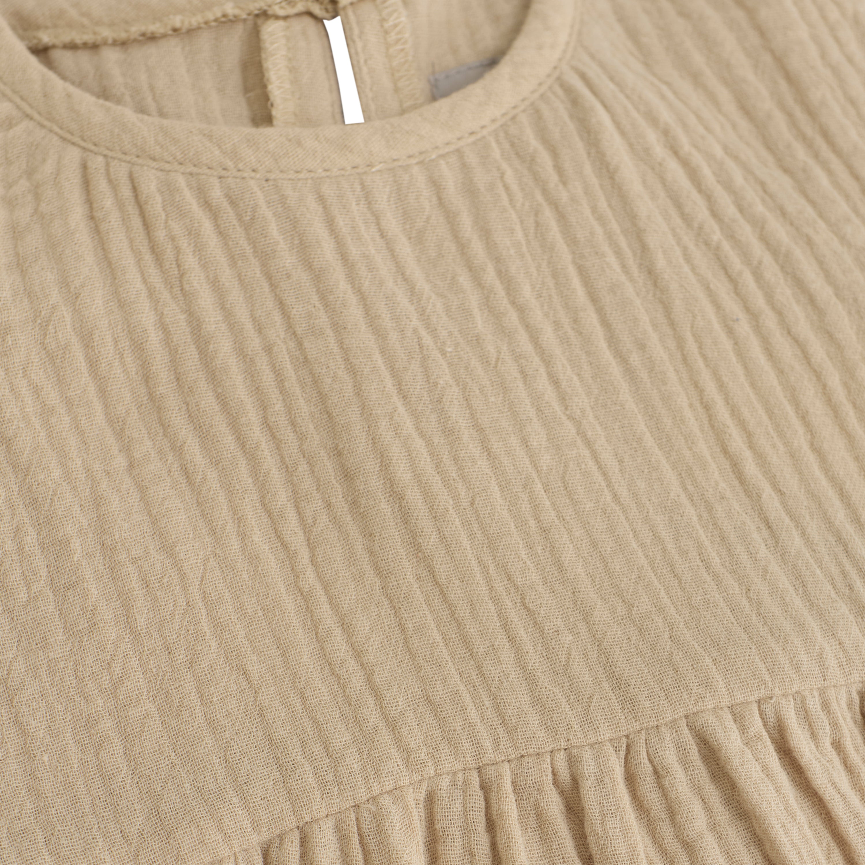 Muslin jurk sand
