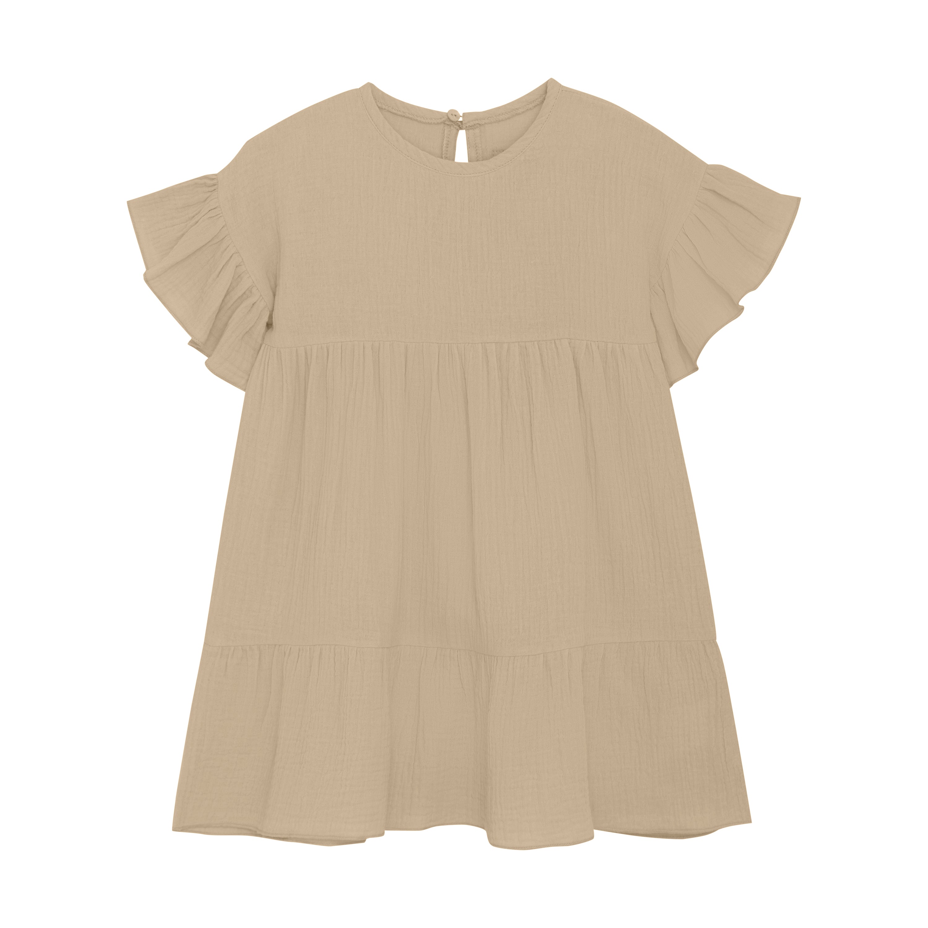 Muslin jurk sand