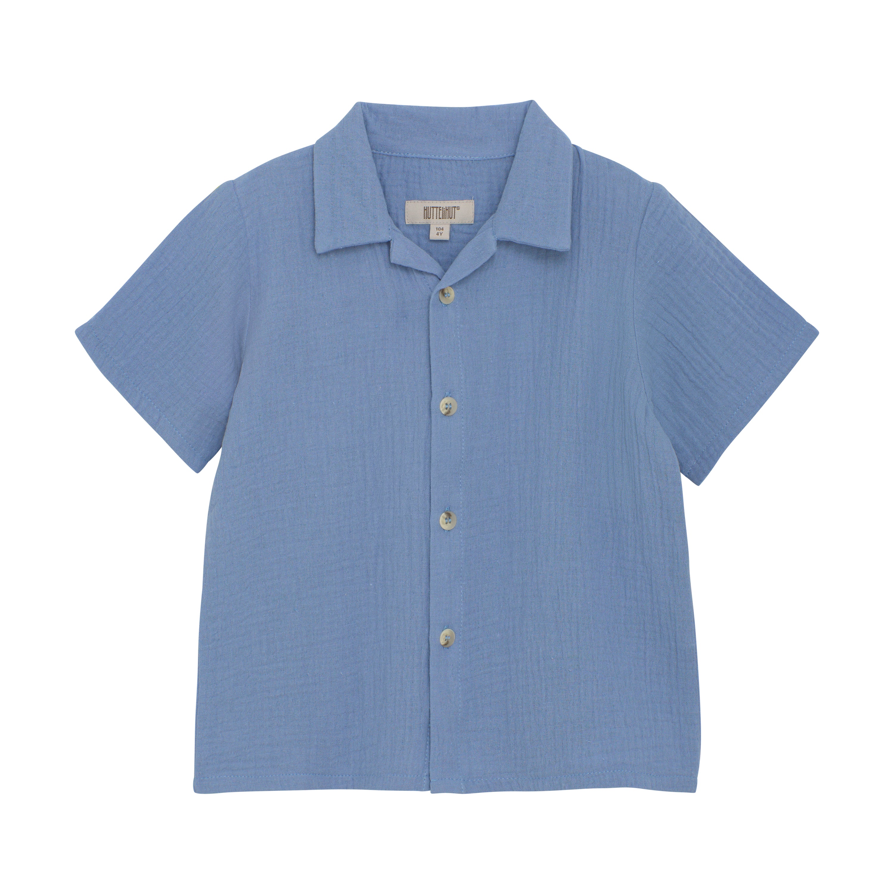 Muslin shirt blauw