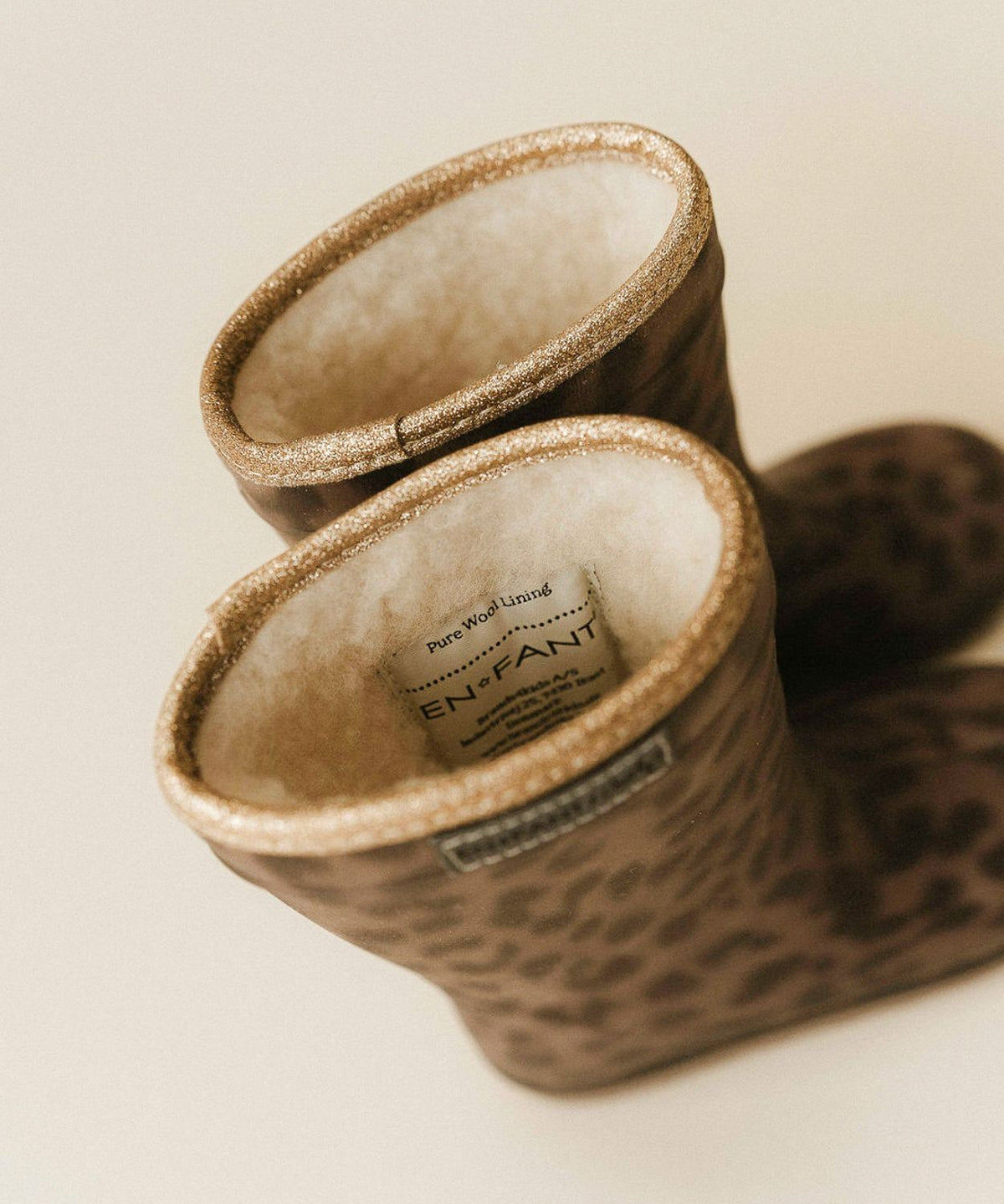 Bottes de neige pailletées édition limitée léopard enfant