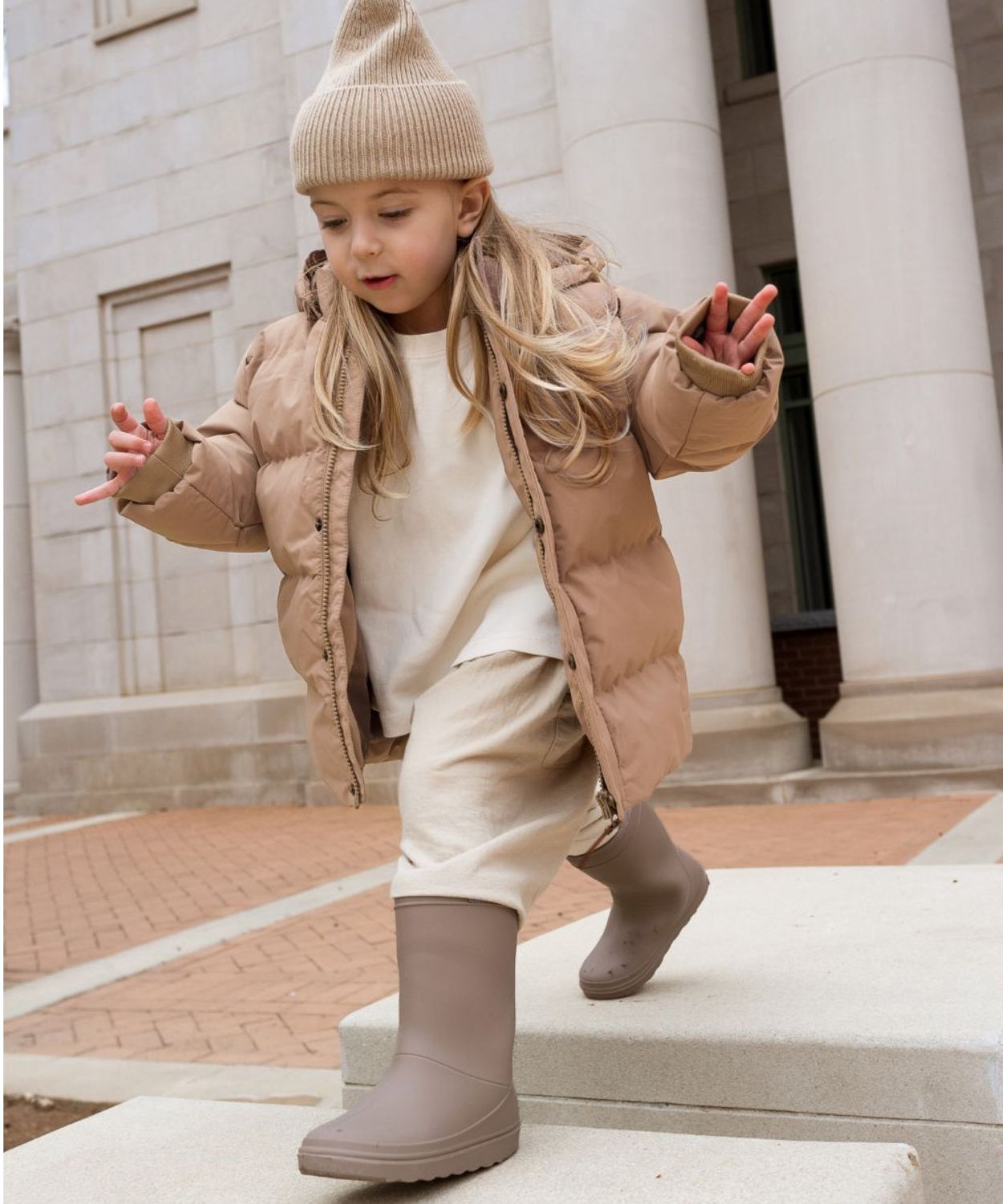 Bottes thermiques marron écorce de pin enfant