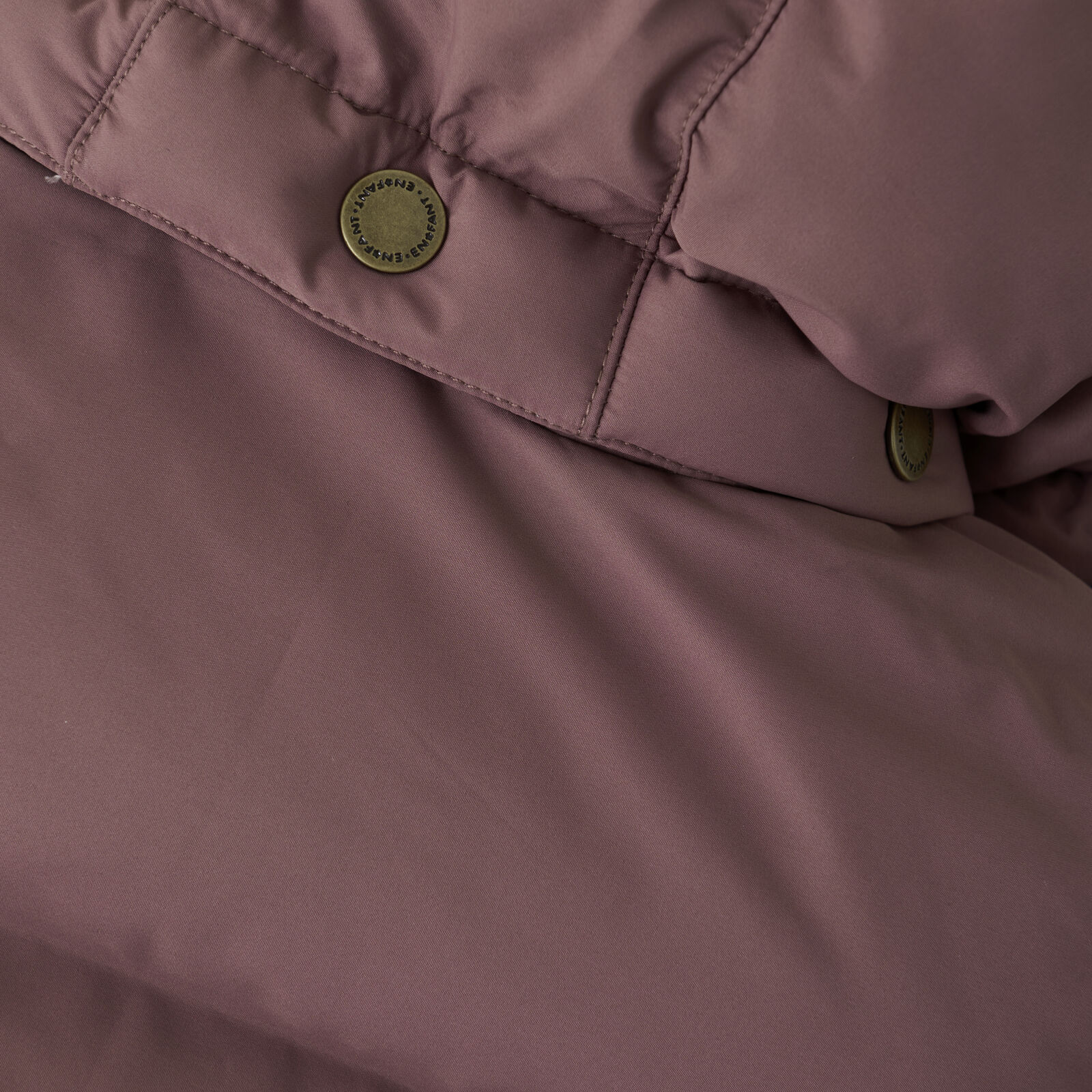 Winterjas rose taupe enfant