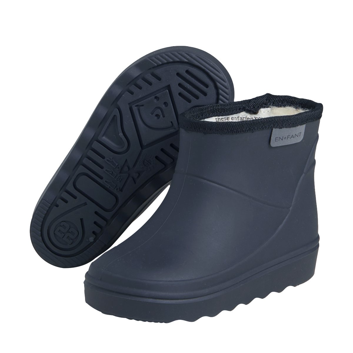 Enfant thermoboots blue night laag zijkant en zool