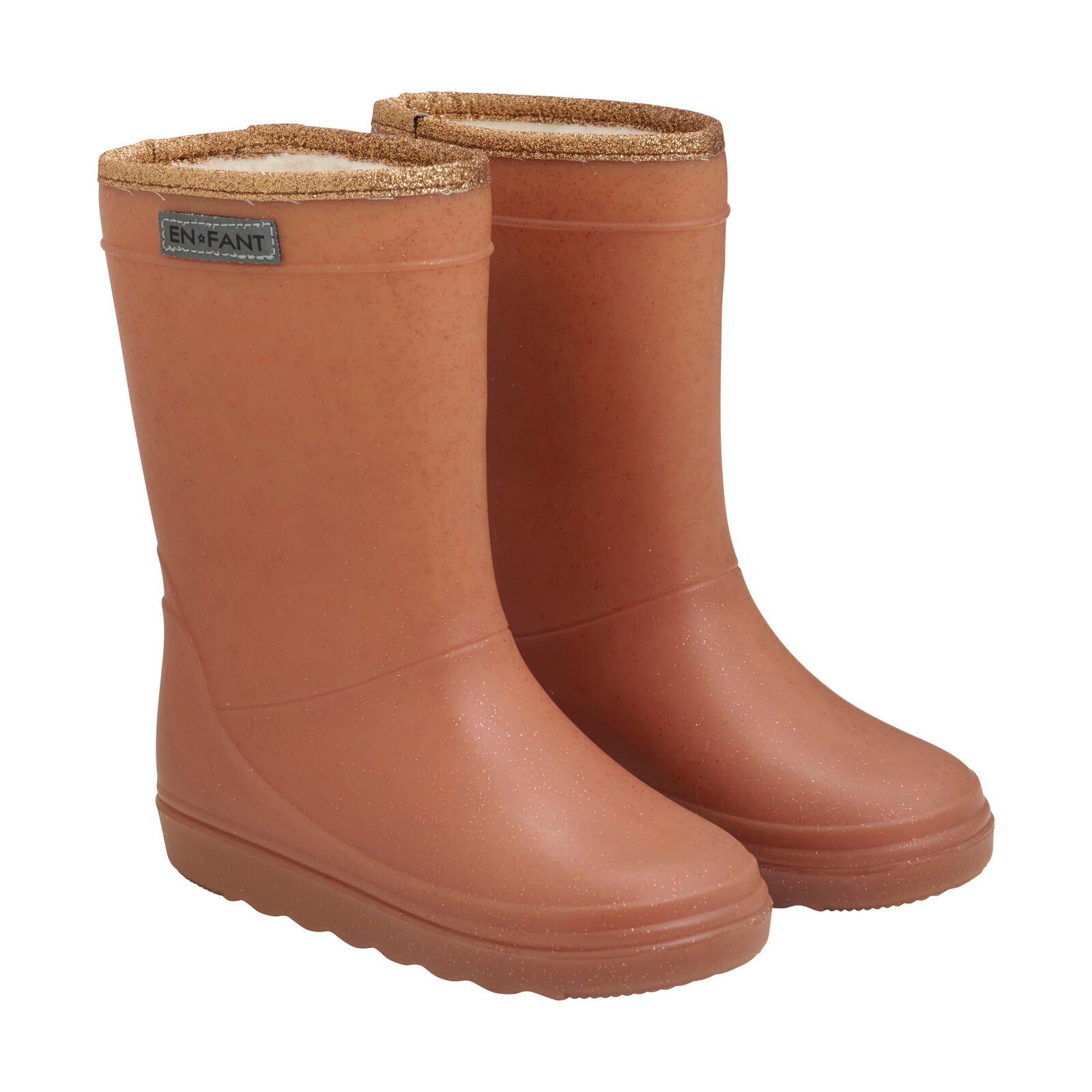 Thermoboots metallic mocha bisque Enfant voorzijde.