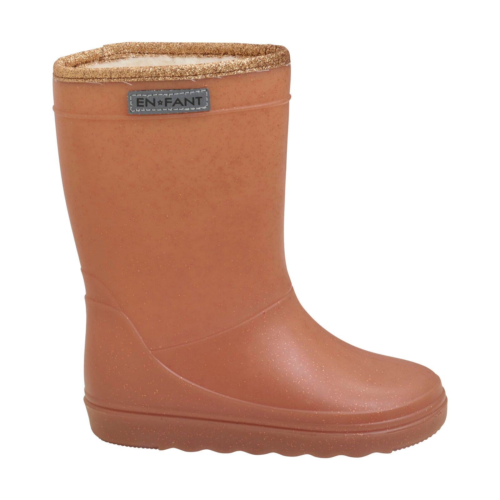 Thermoboots metallic mocha bisque Enfant voorzijde enkele boot.