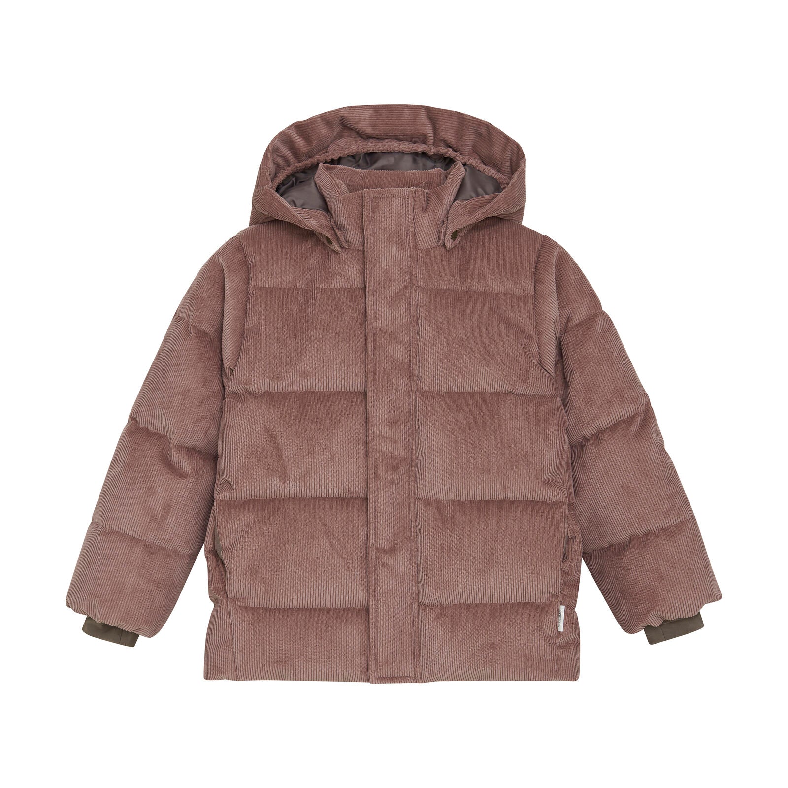 Winterjas rose taupe corduroy enfant