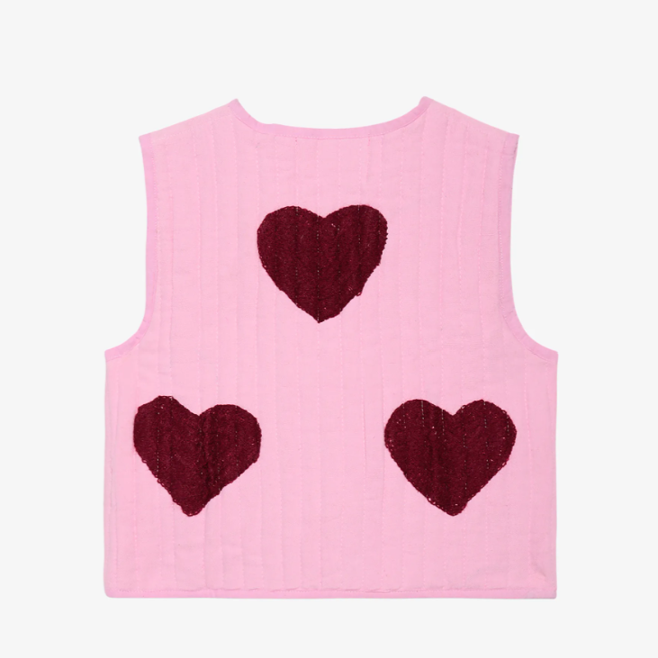 Honey mini quilted suzani vest burgundy Sissel edelbo achterzijde.