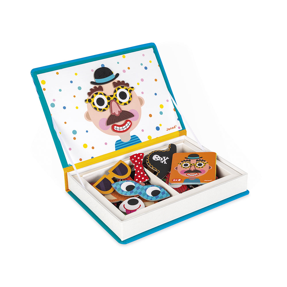 Magneetboek gekke gezichten jongens 70 st