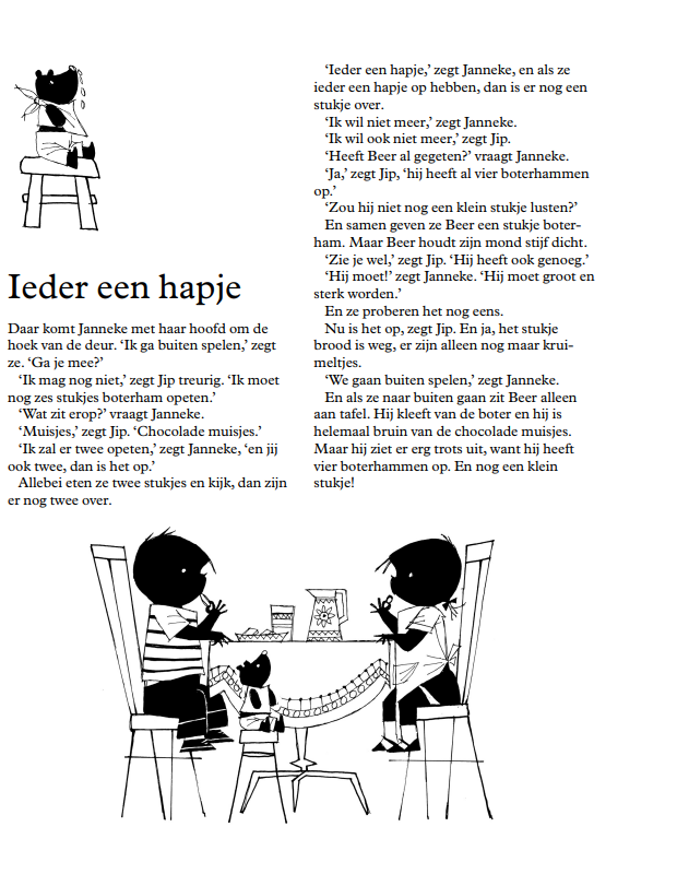Livre d'histoires Jip et Janneke 3 ans et +