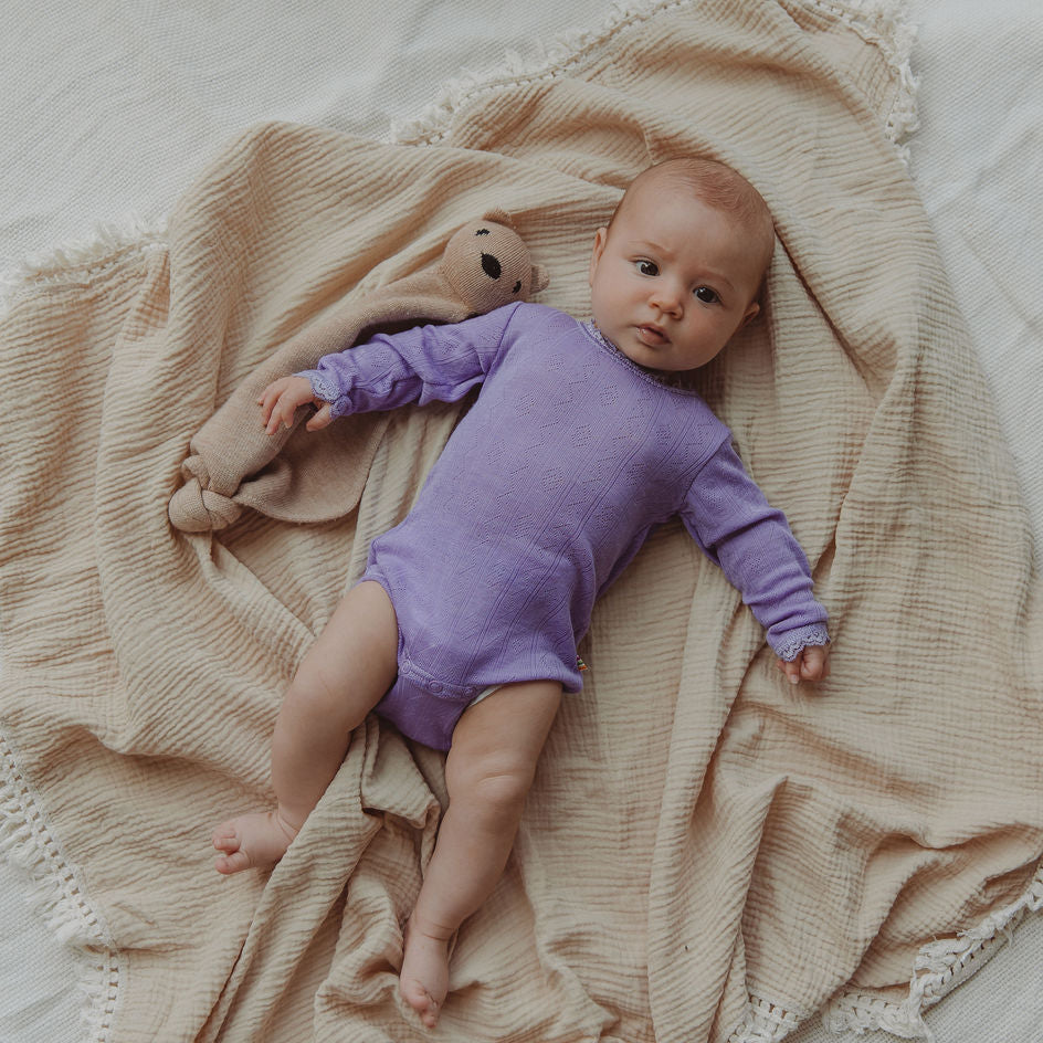 Joha romper paars pointelle