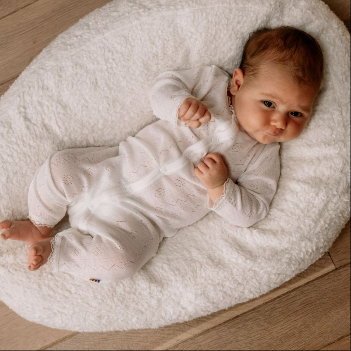 Jumpsuit naturel pointelle