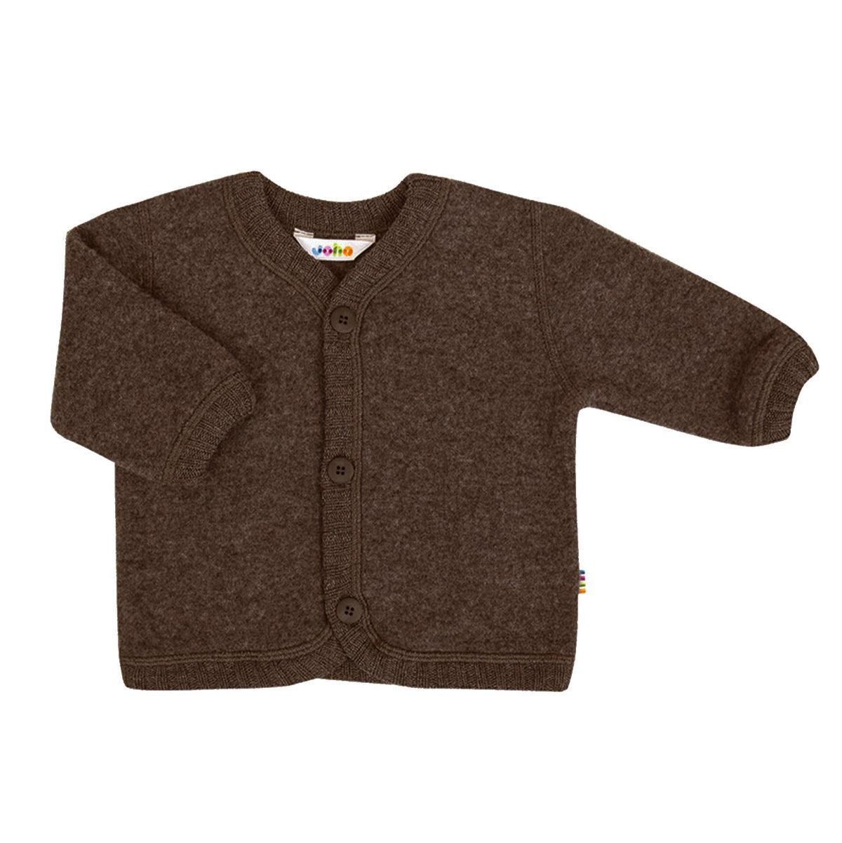 Joha vest wolfleece bruin voorkant