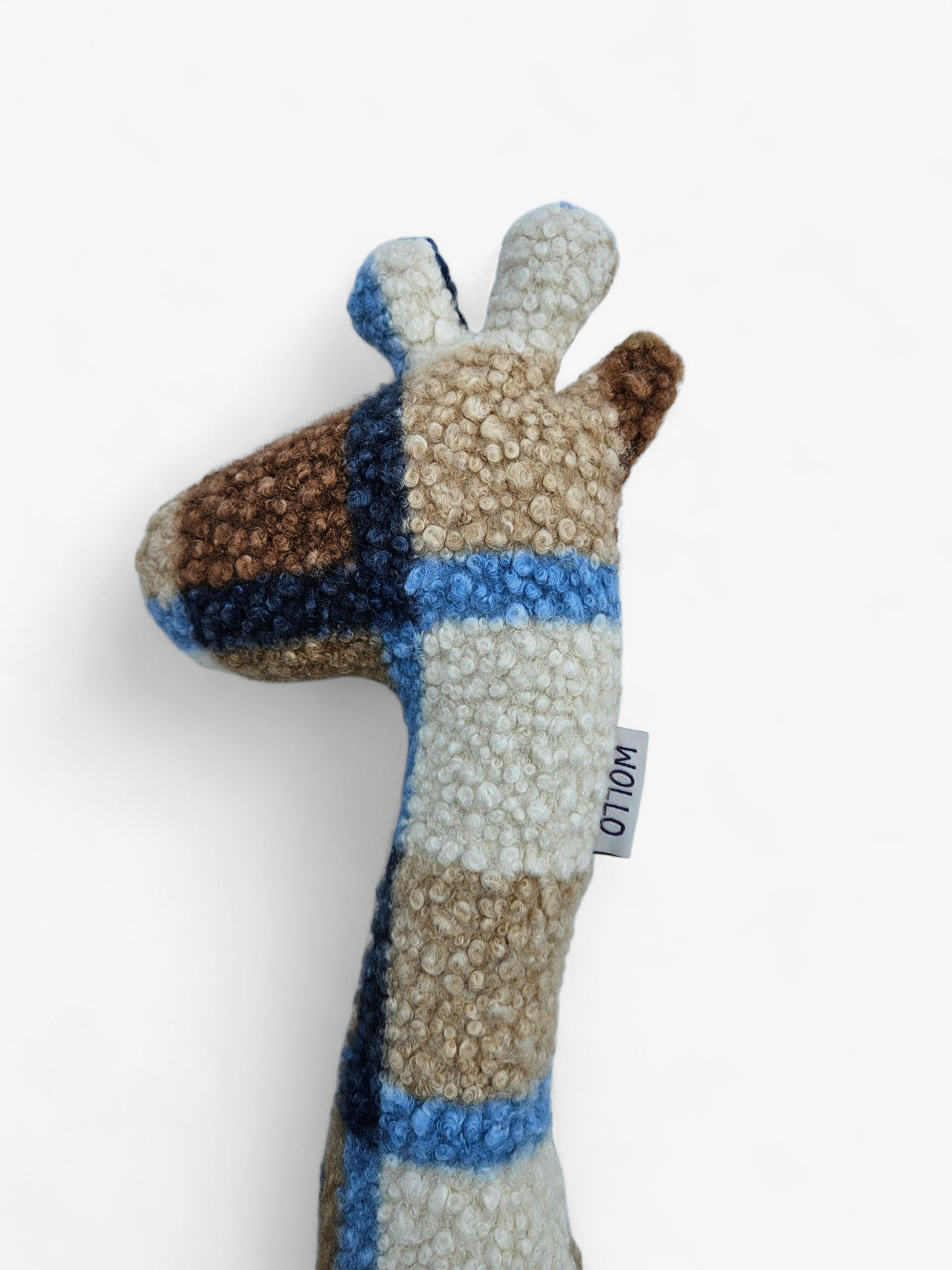 Handgemaakte wollen knuffel girafa