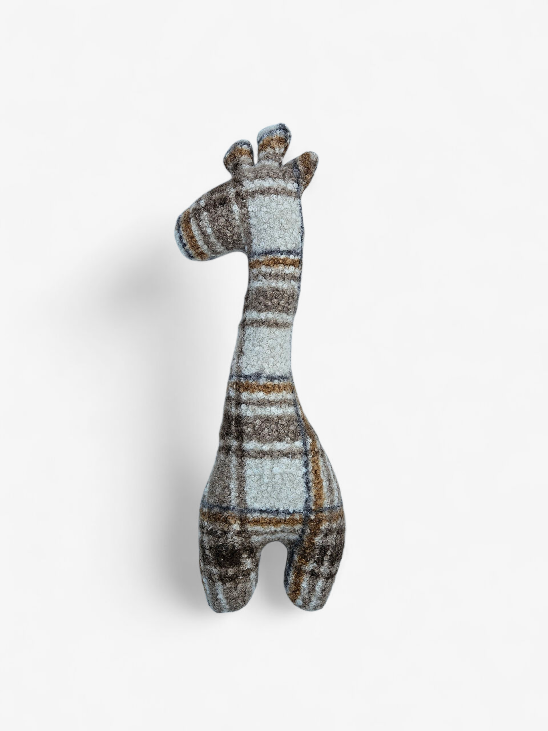 Handgemaakte wollen knuffel giraffi