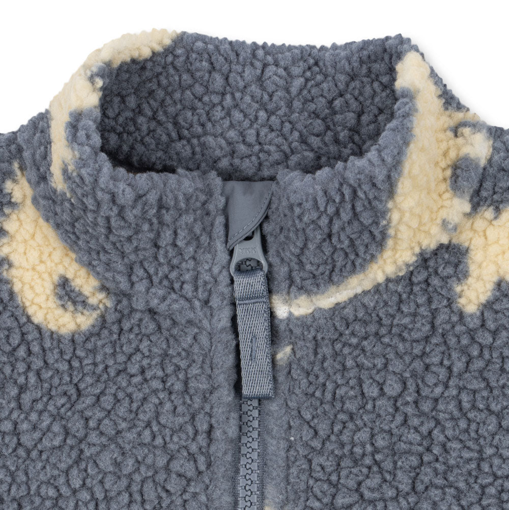Konges Slojd teddy jacket dino mist jody detail