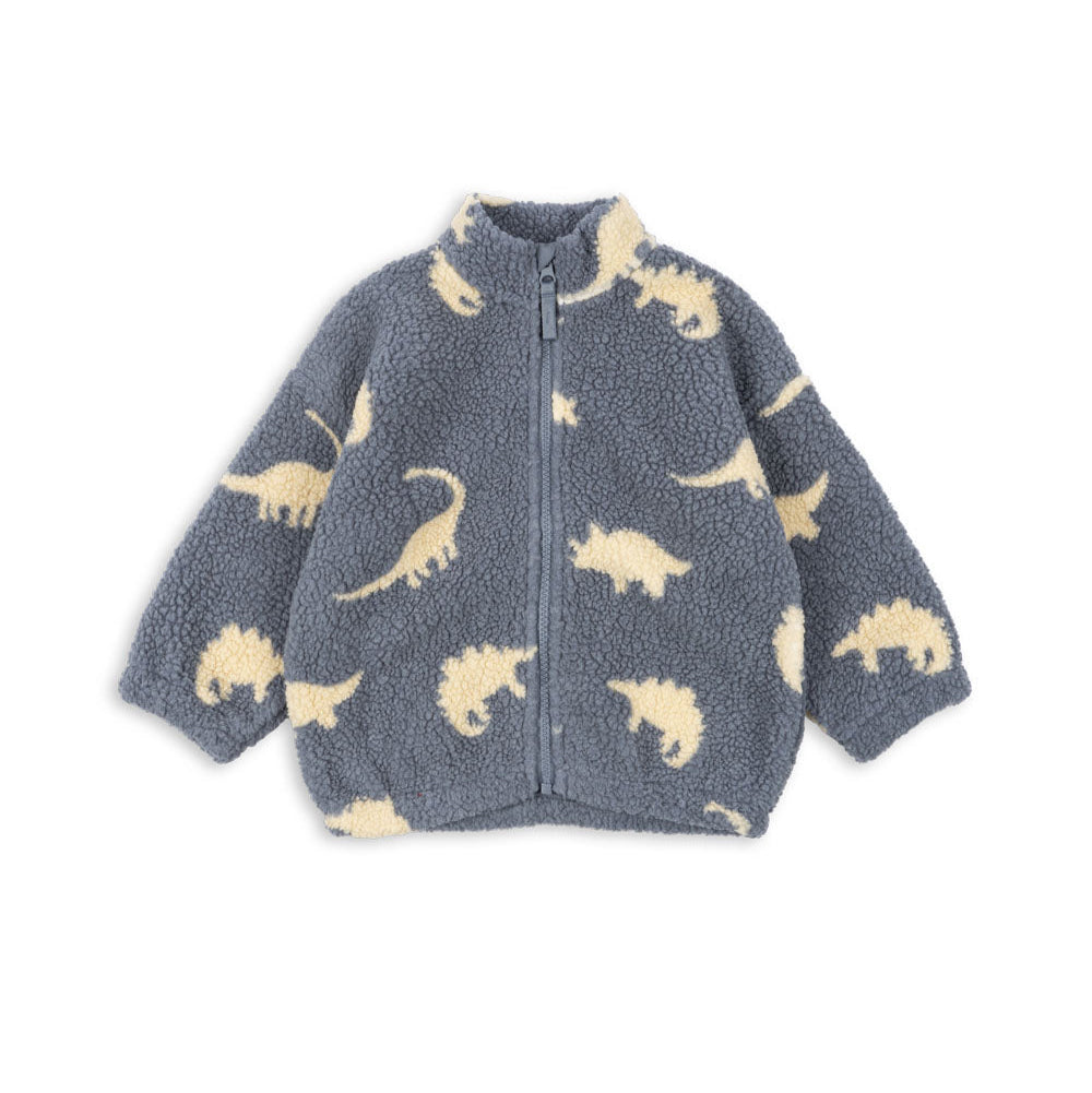 Konges Slojd teddy jacket dino mist jody voorkant