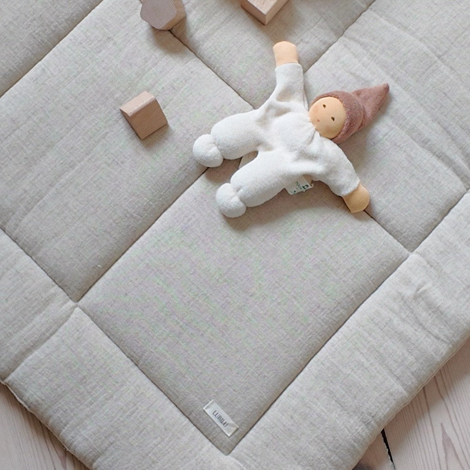 Speelmat beige linnen
