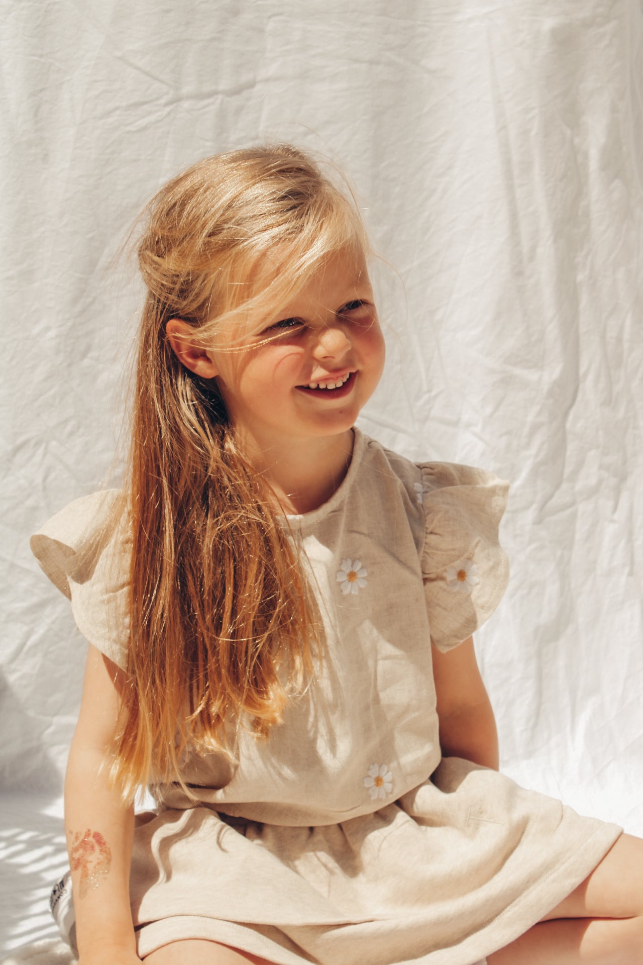 Micky linen beachflower