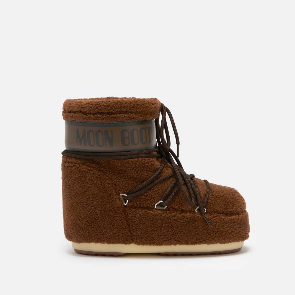 Moon boot bruin fleece laag