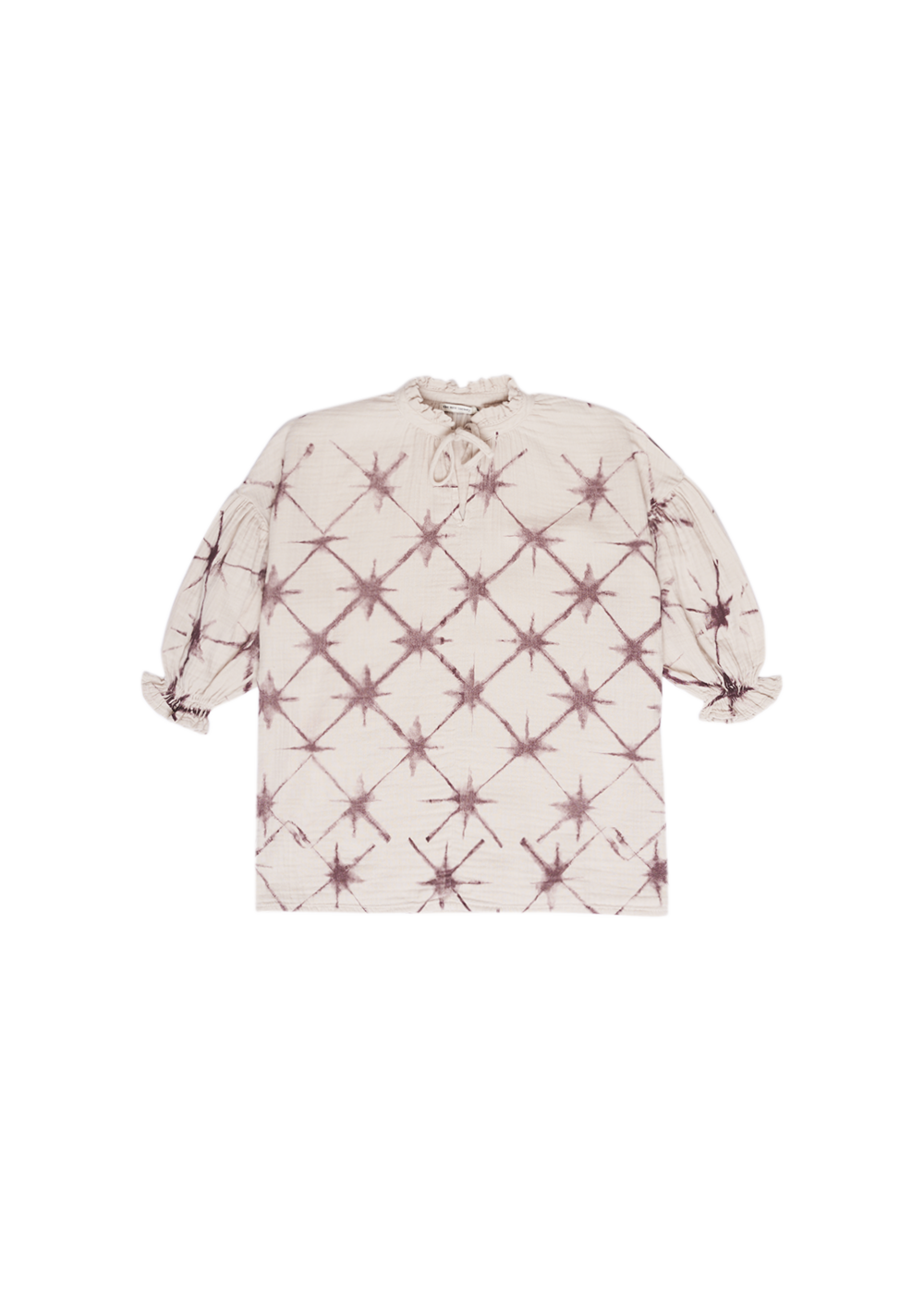 The New Society OLIVIA DRESS - BURGUNDY TIE DYE