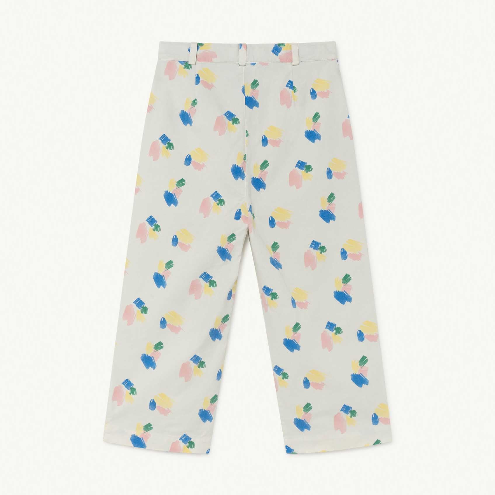 The Animals Observatory CAMEL KIDS TROUSERS WHITE STROKES