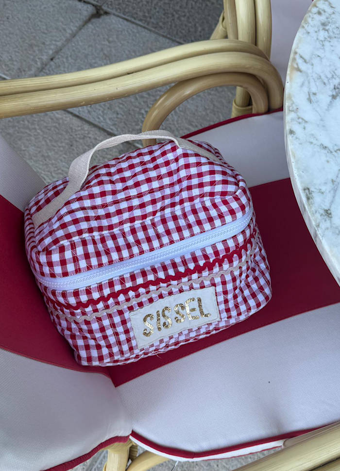 PRE-ORDER Sissel Bucket Bag Red Checks