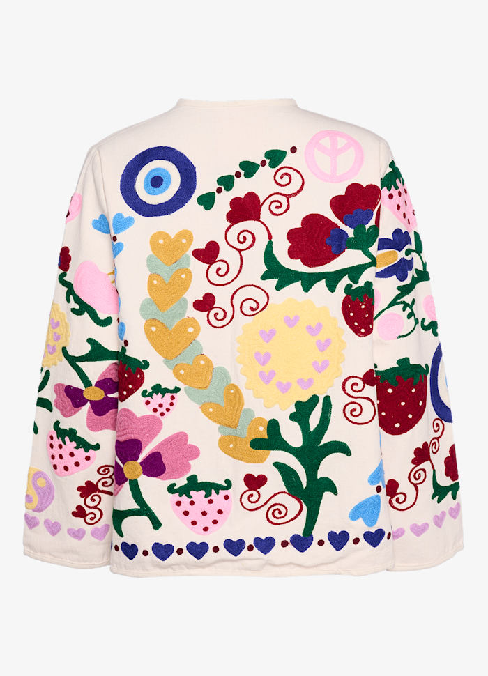 Maggie jacket white rose