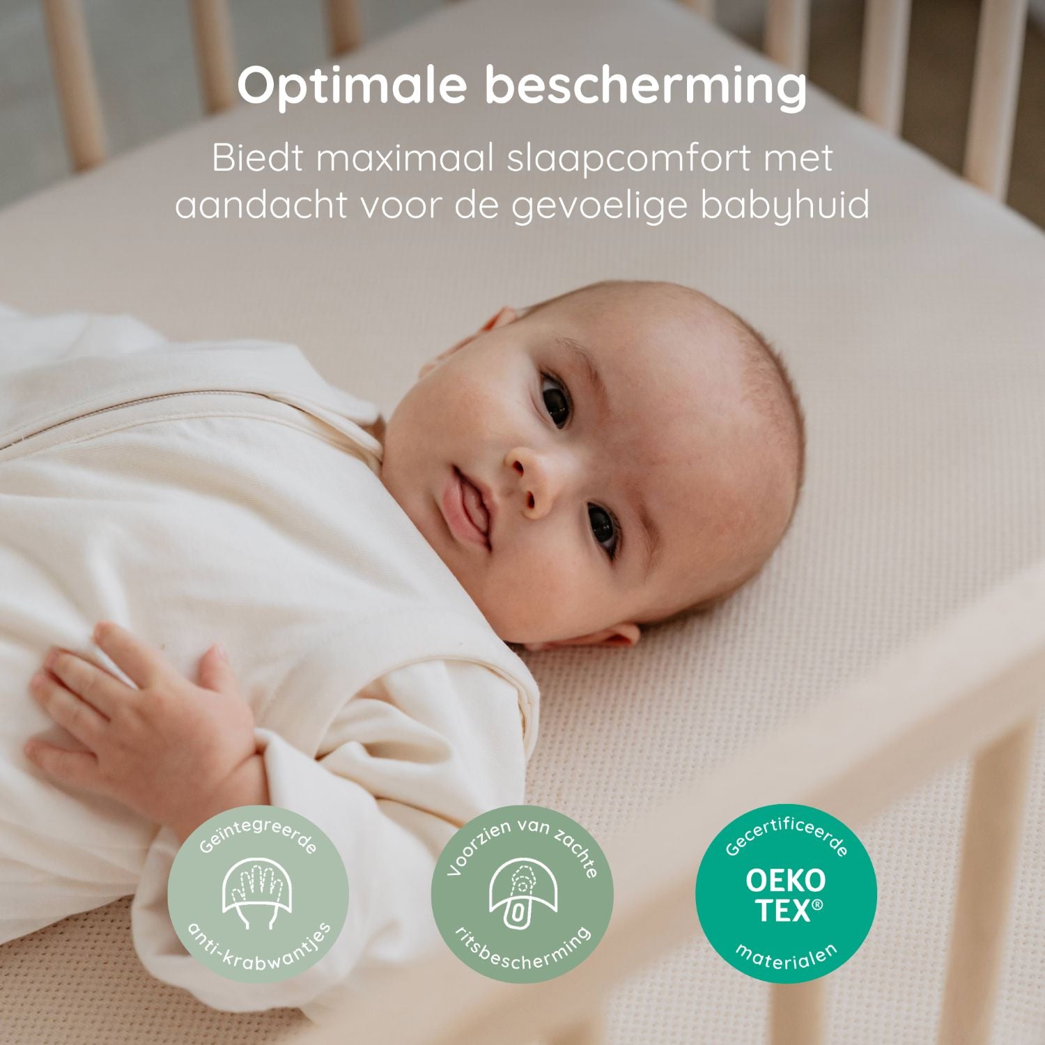 Optimale bescherming Slaapzak 0-6M Katoen Pure
