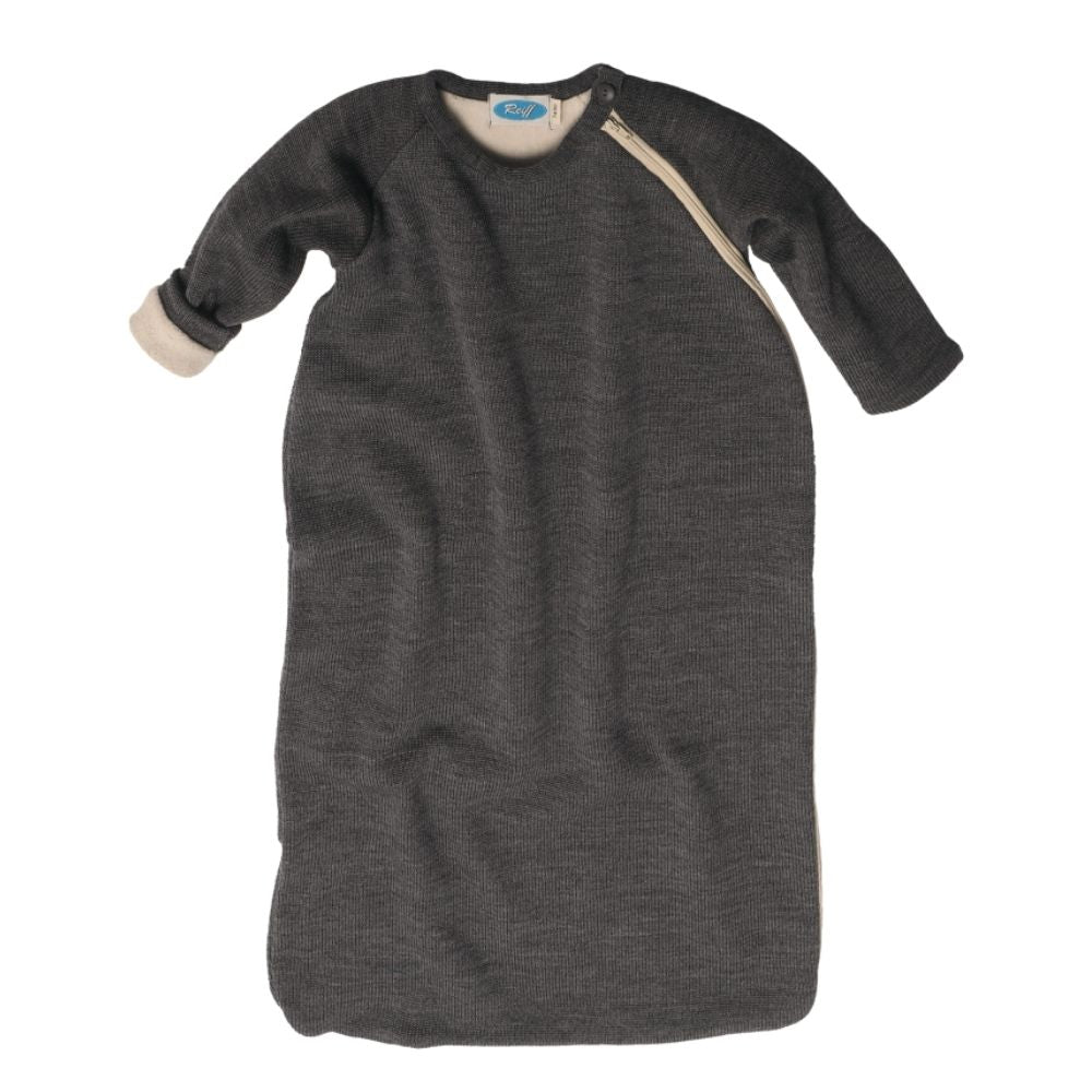 Slaapzak merinowol gevoerd katoen grijs