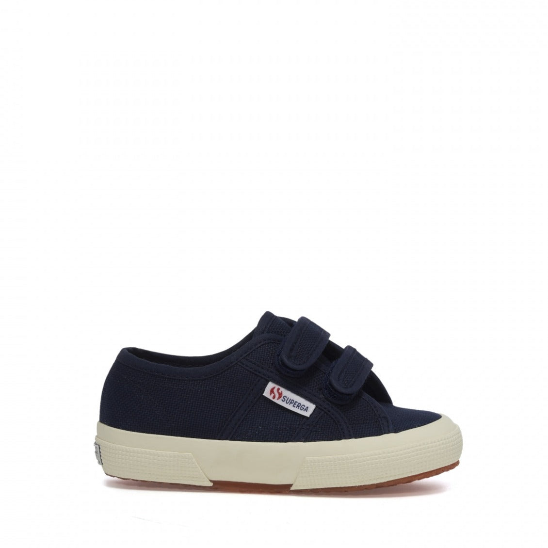 Straps Classic Blue navy Superga zijkant.