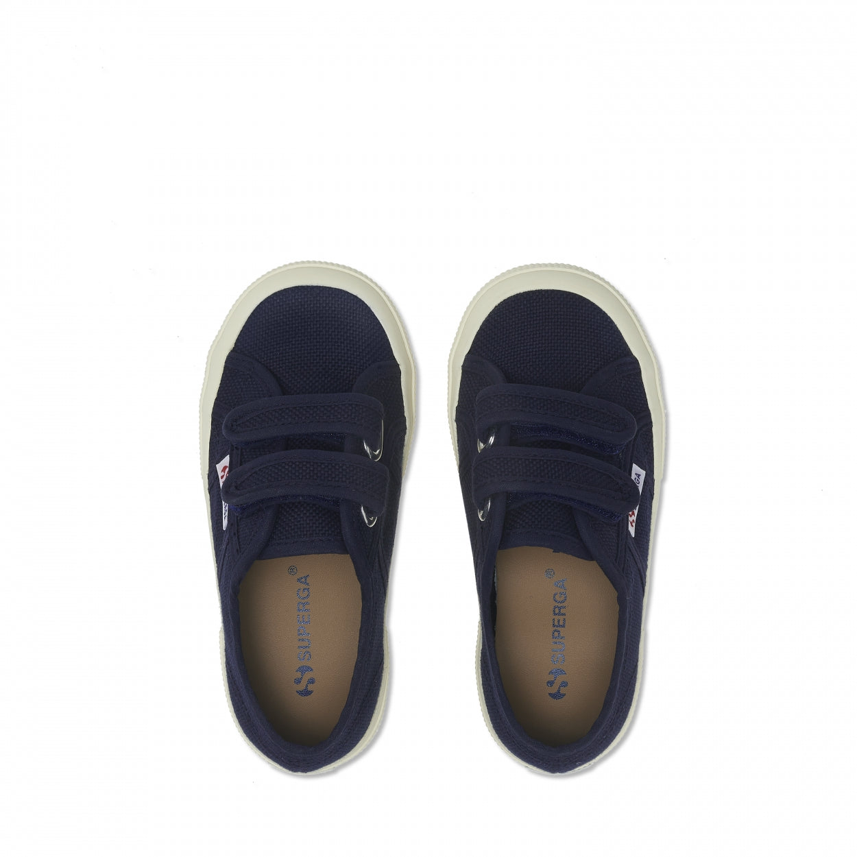 Straps Classic Blue navy Superga bovenkant.