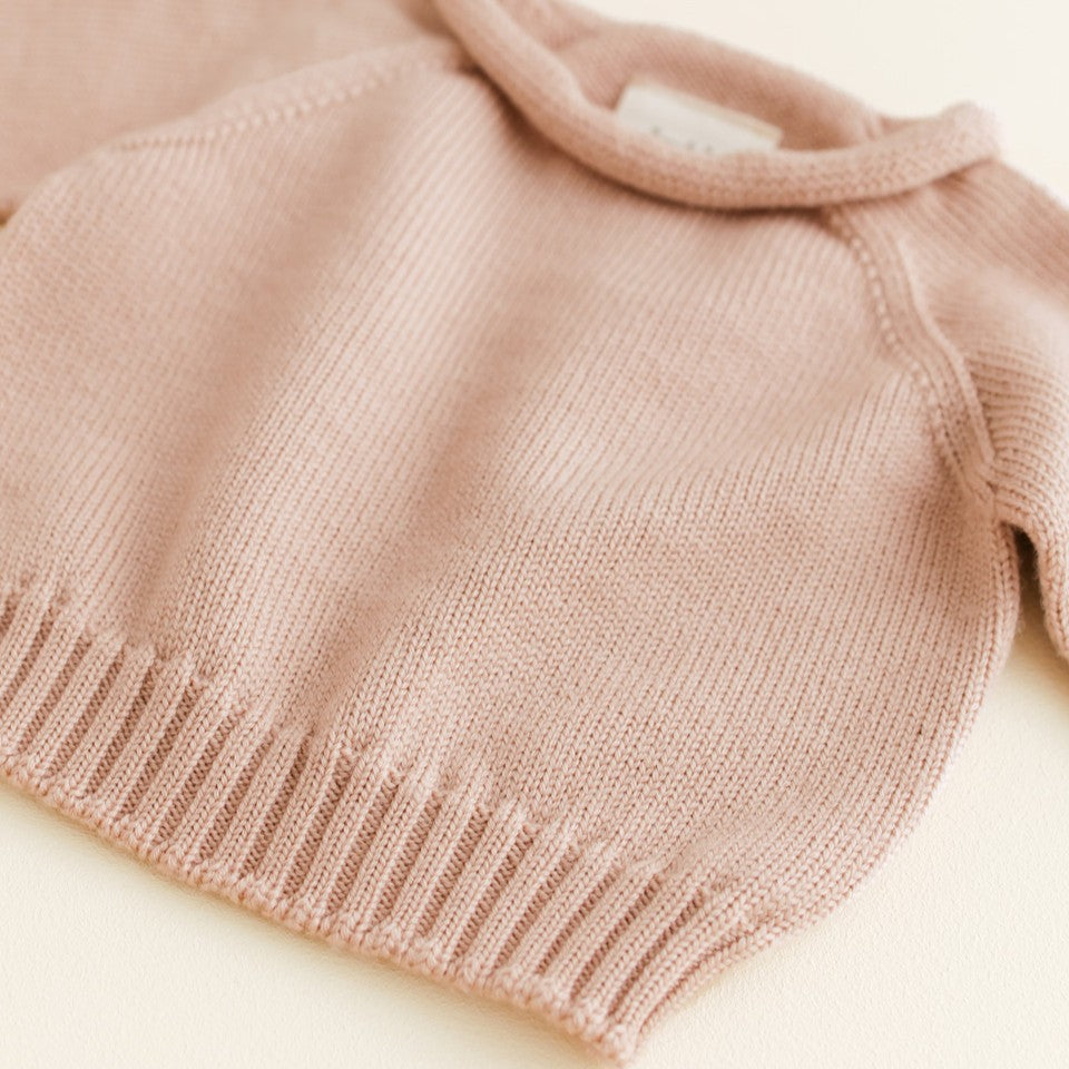 close up Sweater apricot hvid