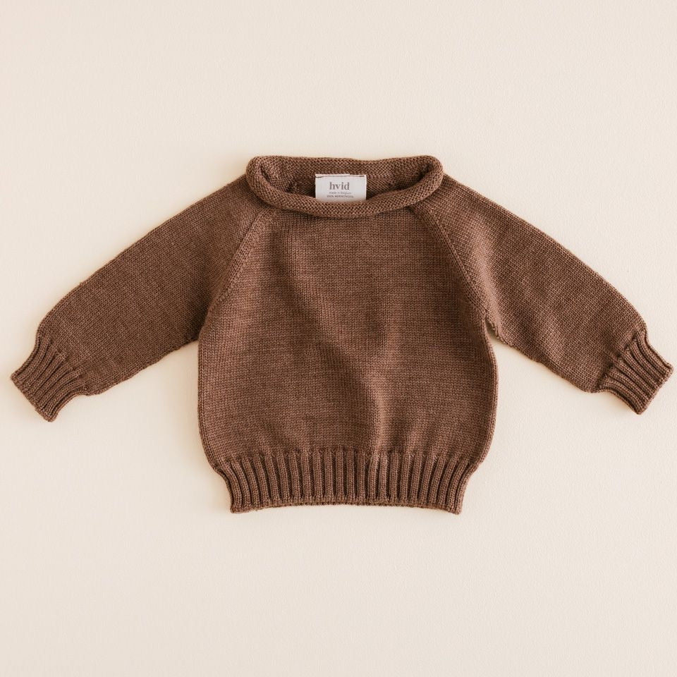 voorzijde Sweater mocha hvid