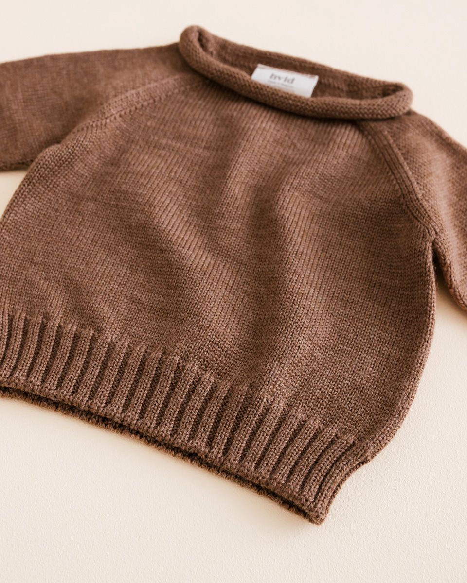 Close up sweater mocha hvid