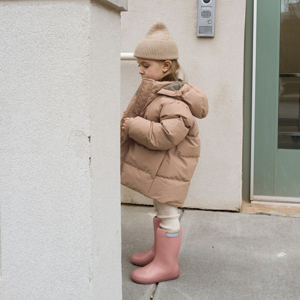Bottes fourrées pailletées cachemire rose enfant
