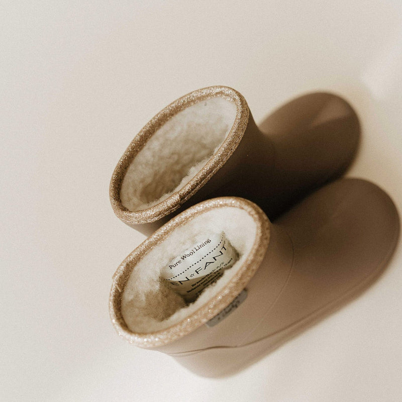 Bottes thermiques pailletées édition limitée coupe basse écorce de pin enfant