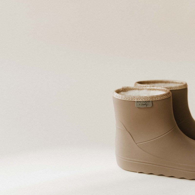 Bottes thermiques pailletées édition limitée coupe basse écorce de pin enfant