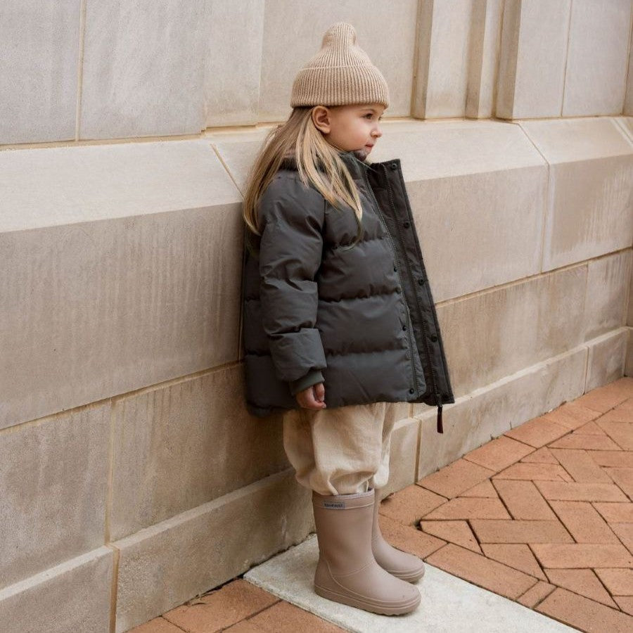 Winterjas ebony grijs enfant