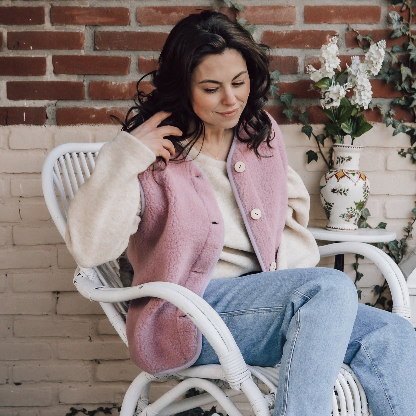 Adult bodywarmer pink po - Charly's