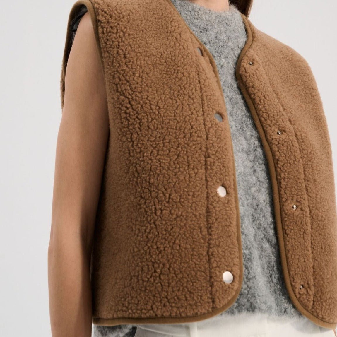 Adult bodywarmer teddy brown - Charly's