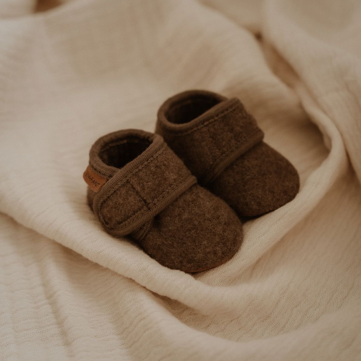 Babyslofjes wool bruin - Charly's