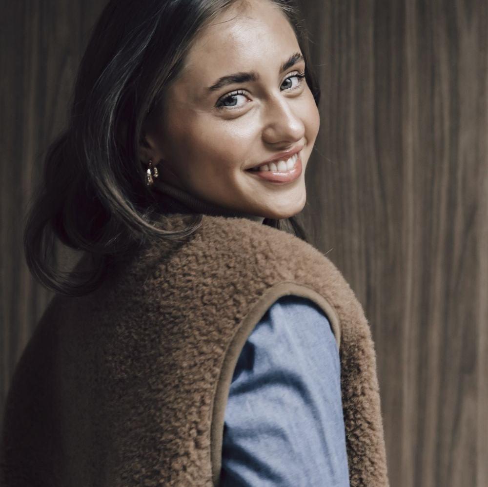 Bodywarmer teddy brown adult - Charly's