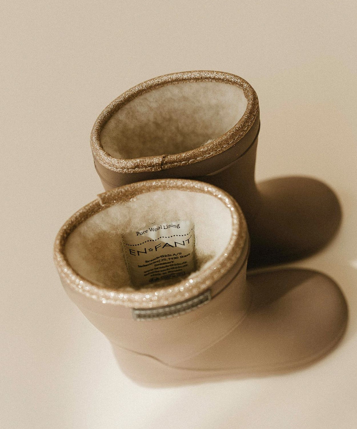 Bottes thermiques scintillantes édition limitée écorce de pin enfant